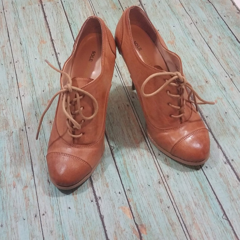 Sole Society Sabine Oxford Heel Bootie Sz 7